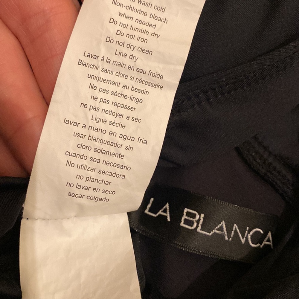 La Blanca Elegant Black One Piece Swimwear. Size 8 - Picture 5 of 7